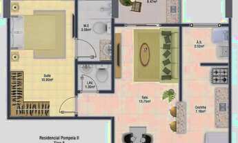 Imagem 2: Apartamento com 1 dormitório à venda, 55 m² por R$ 430.794,80 - Cidade Ocian - Praia Grand