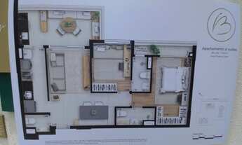 Imagem 3: Apartamento para venda tem 74 metros quadrados com 2 quartos