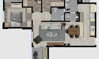 Imagem 7: Excelentes Apartamentos no Residencial Vivance no bairro Batel com 92,94 m² a 96,86 m² de