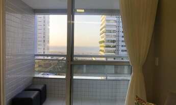 Imagem 3: Apartamento para aluguel mobiliado na Peninsula com 1 quarto, 1 vaga, com vista para o Mar