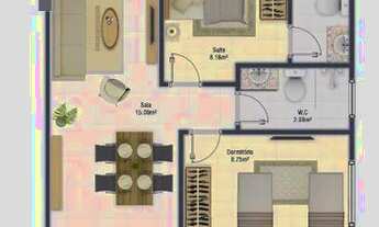 Imagem 2: Apartamento 2 dormitórios com entrada de R$ 35.000,00 e parcelas a partir de R$ 1.751,82 c