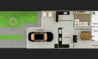 Imagem 5: CASA 2 QTS, 1 SUITE, COM VARANDA GOURMET/CHURRASCO, SETOR INDEPENDÊNCIA, APRARECIDA DE GOI