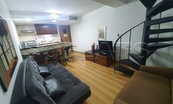 Imagem 3: Flat com 1x dormitório 56m² ao lado da Avenida Paulista no estilo duplex com serviços