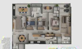 Imagem 3: Apartamento para venda possui 154 metros quadrados com 4 quartos em Praia da Costa - Vila