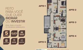 Imagem 5: Ibeda - Flat a venda em Ponta Negra. Localização central. Sala, suíte, cozinha