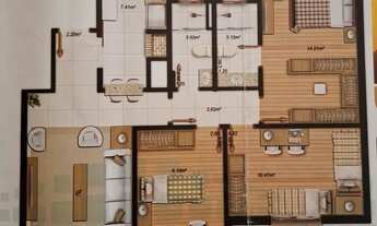 Imagem 2: Apartamento para venda possui 97 metros quadrados com 3 quartos