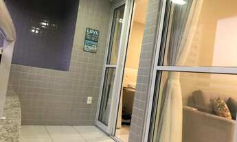 Imagem 4: Apartamento para aluguel mobiliado na Peninsula com 1 quarto, 1 vaga, com vista para o Mar