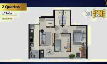 Imagem 5: Apartamento para venda com 60 metros quadrados com 2 quartos em Praia de Itaparica - Vila