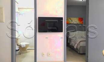 Imagem 6: Flat na Rua Funchal totalmente mobiliado, com cozinha completa para locação. Sem burocraci