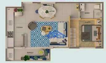 Imagem 7: Apartamento com 1 dormitório à venda, 45 m² por R$ 480.000 - Alphaville Empresarial - Baru