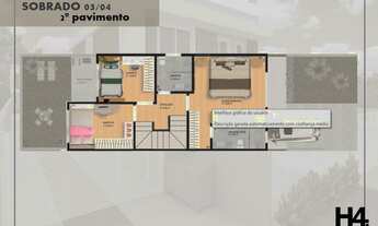 Imagem 4: SOBRADO com 3 dormitórios à venda com 100.55m² por R$ 430.000,00 no bairro Bairro Alto - C