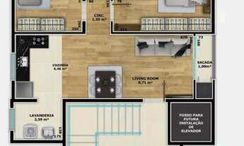 Imagem 4: Apartamento para Venda em Joinville, Costa e Silva, 2 dormitórios, 1 banheiro, 1 vaga