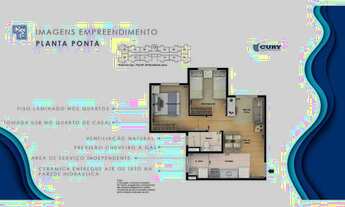 Imagem 6: Apartamento para venda tem 38 metros quadrados com 2 quartos