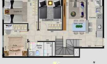 Imagem 7: Apartamento para venda com 153 metros quadrados com 3 quartos em Samambaia Norte - Brasíli