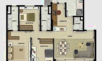 Imagem 5: Aluguel vista mar,semi mobiliado,com 2/4 mais o gabinete.Pituba