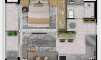 Imagem 3: Studio para venda possui 42 metros quadrados com 1 quarto em Brooklin Paulista - São Paulo