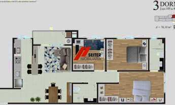 Imagem 2: Apartamento novo de 3 dormitorios a venda proximo da UFSC no bairro Carvoeira