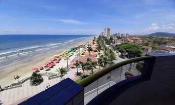 Imagem 2: Apartamento 100m2 a venda em Mongaguá, mobiliado varanda, vista para o mar, pé na areia e