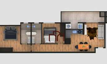 Imagem 5: Apartamento com 1 suíte + 1 dormitório no Bairro Costa e Silva - Joinville/SC