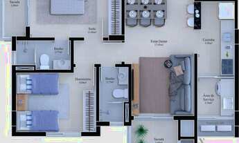 Imagem 2: CRICIúMA - Apartamento Padrão - Michel