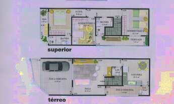 Imagem 3: Casa para venda tem 120 metros quadrados com 3 quartos em Guilhermina - Praia Grande - SP