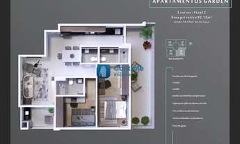 Imagem 2: Apartamento com Terraço, 02 dormitórios, sendo 02 suítes na região do Kobrasol!