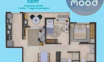 Imagem 5: Apartamento com 2 dormitórios à venda, 58 m² por R$ 377.500,00 - Capim Macio - Natal/RN