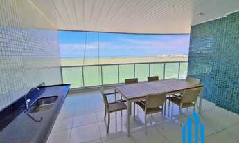 Imagem 2: Vista para o mar da Praia do Morro com 4 quartos sendo 3 suítes Lazer completo