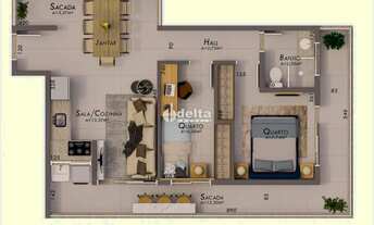 Imagem 7: Apartamento com 2 quartos disponível para venda no bairro Umuarama em Uberlândia - MG