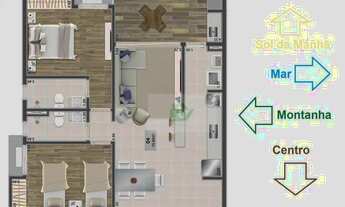 Imagem 3: Apartamento com 2 dormitórios Suíte à venda, 74 m² por R$ 550.000 - Sumaré - Caraguatatuba