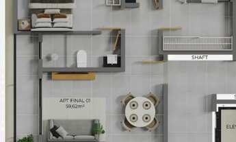 Imagem 4: Vendo Apartamento com 2 Quartos e 59 Metros no Bessa