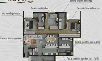Imagem 2: Apartamento para venda possui 123 metros quadrados com 3 quartos