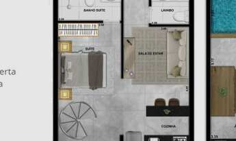 Imagem: Cobertura Duplex possui 76m² sendo 1 suíte