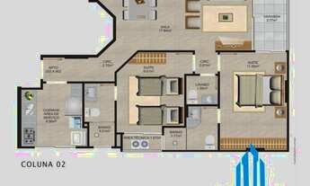 Imagem 2: Apartamento a venda 2 suítes, 65m² na Praia do Morro em Guarapari