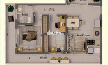 Imagem 3: Apartamento com 2 quartos disponível para venda no bairro Umuarama em Uberlândia - MG