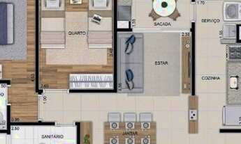 Imagem 2: Vendo apartamento no Parque Industrial. 2 quartos com suíte e varanda gourmet - Entrega em