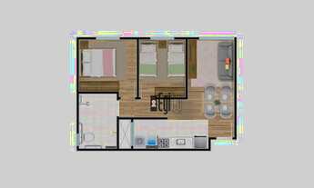 Imagem 4: Apartamento com 2 dormitórios à venda, 58 m² por R$ 165.000,00 - Aeroporto - Juiz de Fora