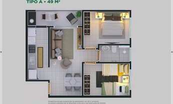 Imagem 2: Apartamento para venda possui 49 metros quadrados com 2 quartos em Vila Barcelona - Soroca