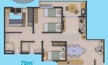 Imagem 6: Apartamento com 2 dormitórios à venda, 58 m² por R$ 377.500,00 - Capim Macio - Natal/RN