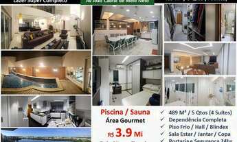 Imagem 4: Cobertura duplex para venda possui 489 metros quadrados com 5 quartos