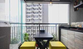 Imagem 2: Apartamento para venda 55 metros quadrados com 1 dormitório e living ampliado