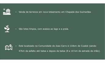 Imagem 2: Terrenos em Chapada dos Guimarães-MT com Acesso ao Lago