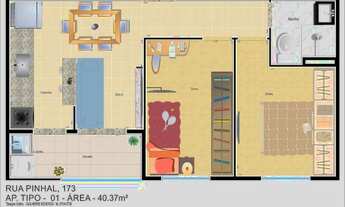 Imagem 2: Apartamento para venda possui 41 metros quadrados com 2 quartos em Cidade Patriarca - São