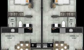 Imagem 3: Apartamento para venda possui 52 metros quadrados com 2 quartos