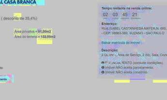 Imagem 3: Casa com 2 dormitórios à venda por R$ 174.420,00 - Parque Residencial Casa Branca - Suzano