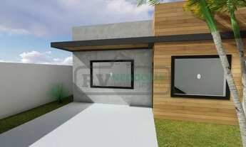 Imagem 2: )(- Oportunidade! Casa linear em construção com 2 quartos e ótimo quintal em Terras Altas