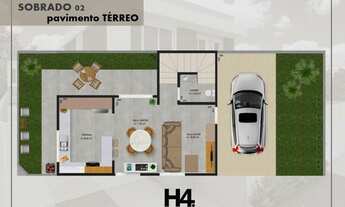 Imagem 3: SOBRADO com 3 dormitórios à venda com 102.42m² por R$ 450.000,00 no bairro Bairro Alto - C