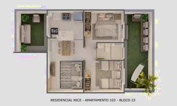 Imagem 7: Apartamento em Construção em Parnamirim - 2/4 - Ville dos Ventos - Documentação Grátis