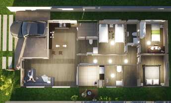 Imagem 4: Casa nova com 3 quartos no Cond. Ecoville II medindo 120 m2 - R$480.000,00 whatsapp:84 9