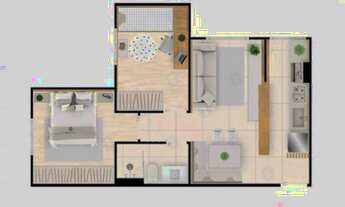 Imagem 1: Apartamento para aluguel tem 47 metros quadrados com 2 quartos em Centro - Santo André - S